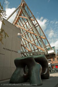 Henry Moore sculpture outside the Art Gallery of Ontario