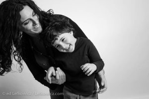 A mother and her son at NYU Langone Medical Center, for Flashes of Hope.