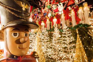 A toy soldier, Christmas trees, angels and more decorate this house in Brooklyn's Dyker Heights.