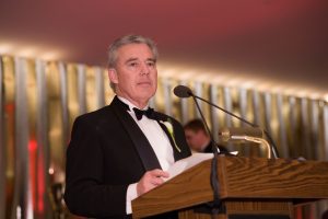 A speaker at a gala for The Tomorrow Fund for Children With Cancer