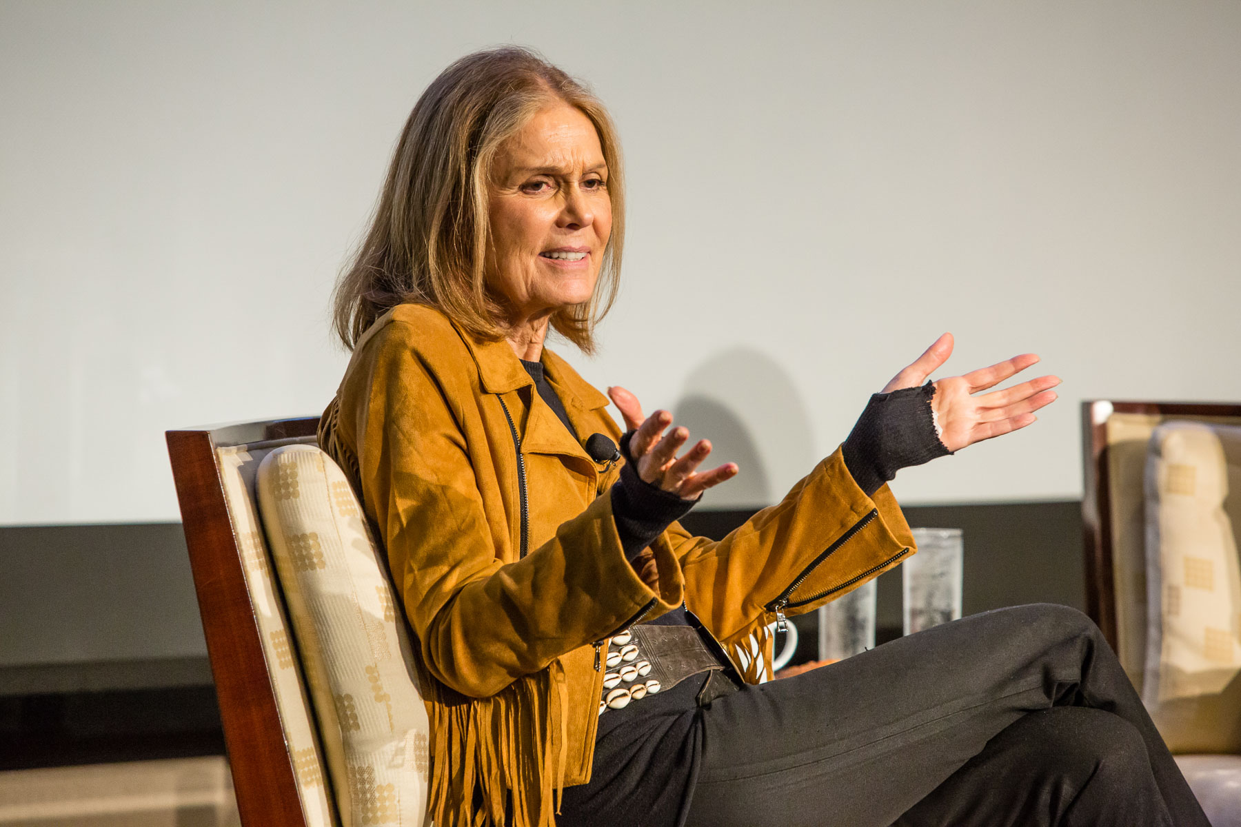 Gloria Steinem at a 2016 conference for the Robert F. Toigo Foundation