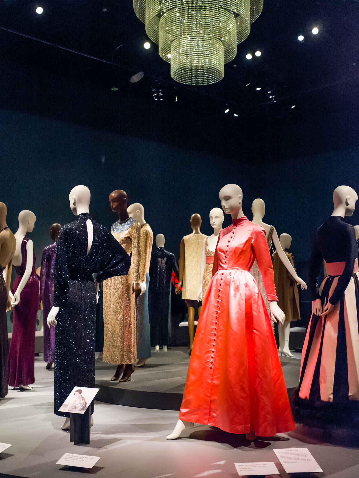 Ready-to-wear outfits by designer Norman Norell in the Museum at FIT.