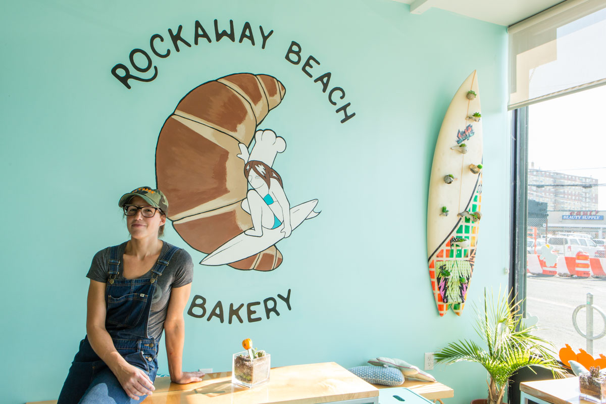 Rockaway Beach Bakery's owner Tracy Obolsky, photographed for Edible Queens magazine.