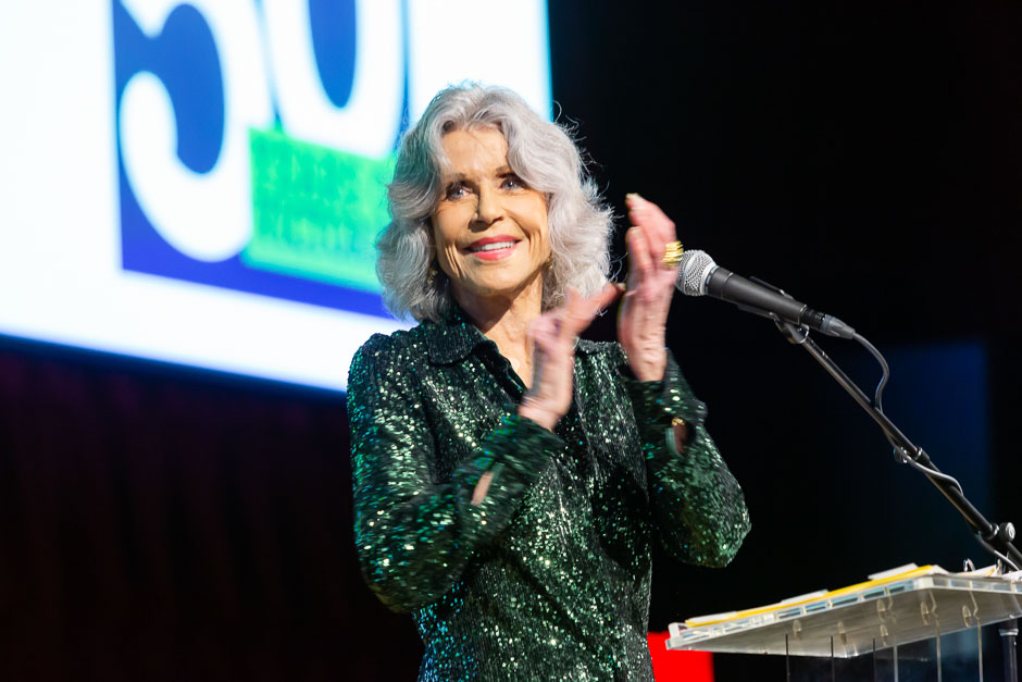 Jane Fonda at the NYPIRG awards
